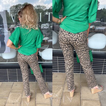 Linda Leopard straight stretch