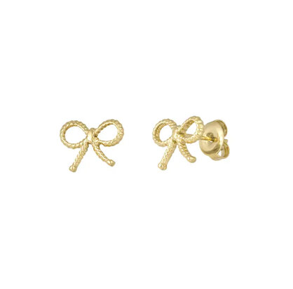 Oorstekers bow basic - goud