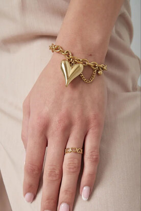 Armband love life - goud