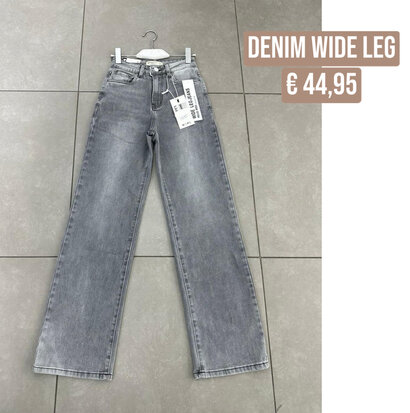 WIDE LEG jeans denim grijs