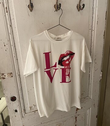 T-SHIRT LOVE kersen lips