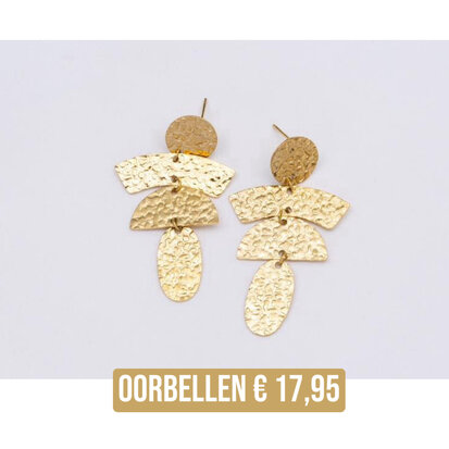 August oorbellen goud