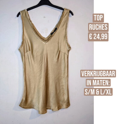 RUCHES SILK top goud