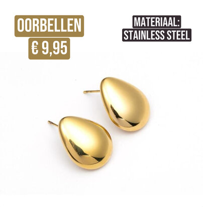 CHARM DRUPPEL oorbellen goud