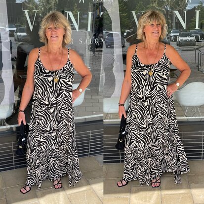 Lisette Zebra maxi dress 