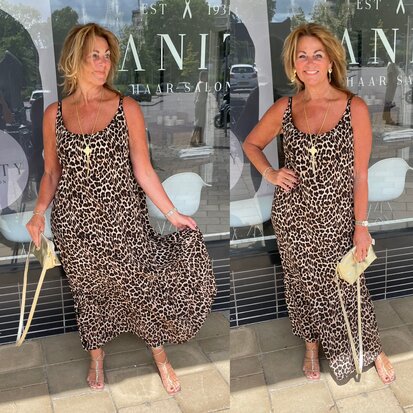 Lisette Leopard maxi dress 