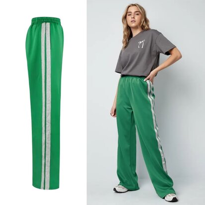 Gestreepte must have broek - groen