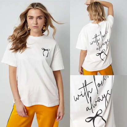 T-shirt with love always - wit