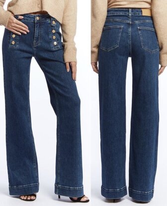 Zeer stretchy jeans gouden knopen