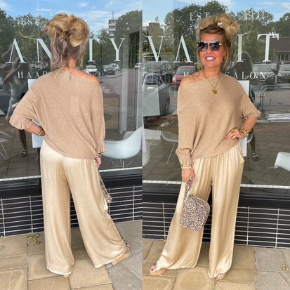 Glitter Sweetie sweater camel