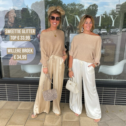 Glitter Sweetie sweater camel