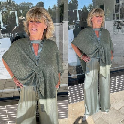 ARMY Viscose glitter omslag sjaal/poncho 