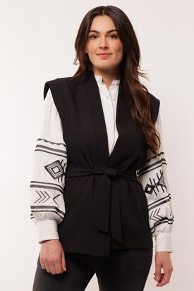 C&S Charel gilet zwart