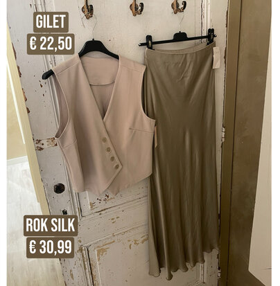 Gia SILK rok - taupe