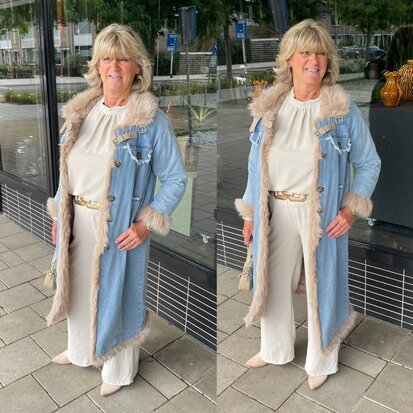 Denim jacket gevoerd licht denim