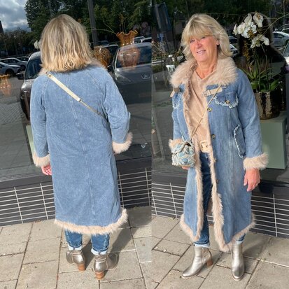 Denim jacket gevoerd donker denim