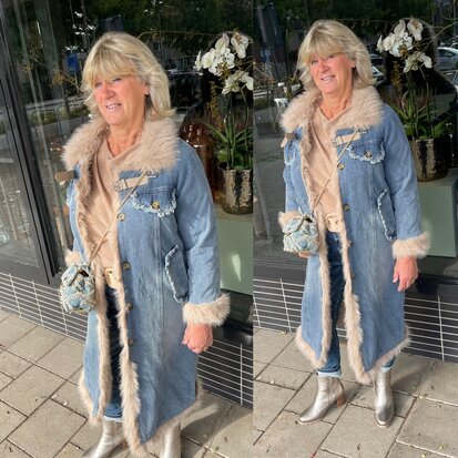 Denim jacket gevoerd donker denim