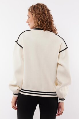 C&S Kris cardigan sand/black