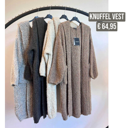 Knuffel vest beige