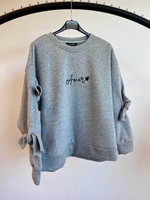 AMOUR sweater grijs