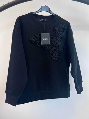 VLINDER sweater zwart