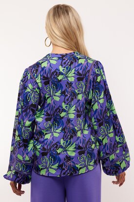 Fluresk Fey blouse cool purple/ fresh lime