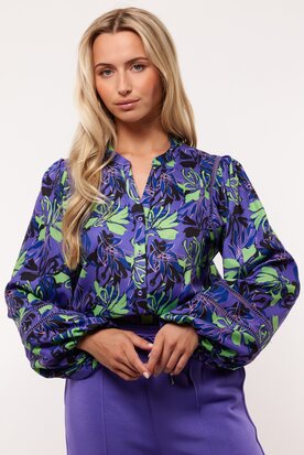 Fluresk Fey blouse cool purple/ fresh lime