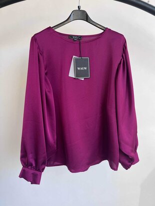 Wauw silk top burgundy