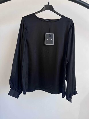 Wauw silk top zwart