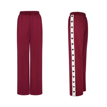 Broek met hartjes zijkant - rood