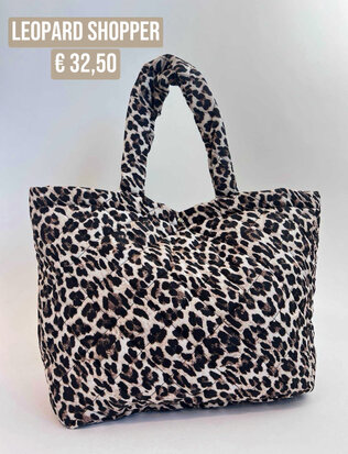 LIN LEOPARD Bag - zwart/beige