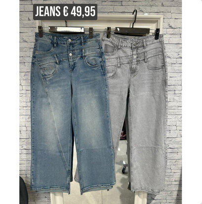 Toxik wide jeans grijze wassing