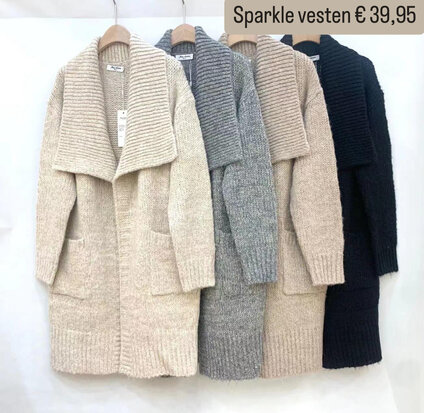 Sparkle vest grijs