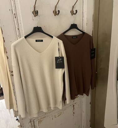 Sam rib sweater beige