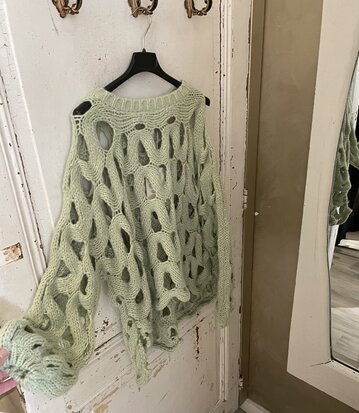 Marije gebreide sweater mint