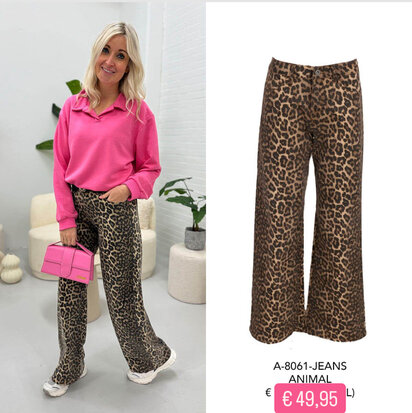 Azzurro jeans leopard