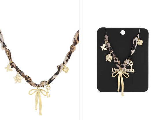 Leopard Trendy ketting - gold