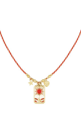 Eclipse Charm Necklace - rood