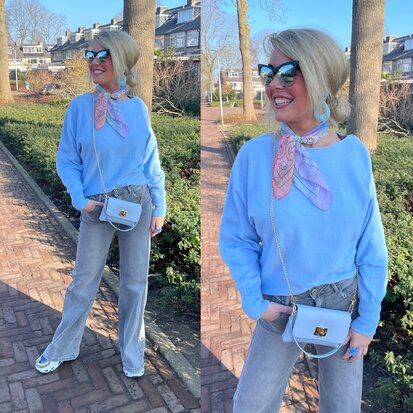 C&S Florine sweater ice blue