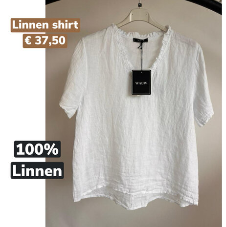 T-SHIRT Rianne linnen offwhite