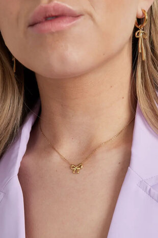 Simpele strik ketting - goud