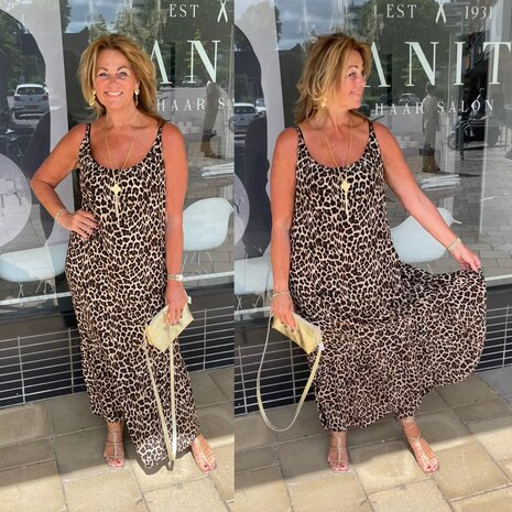 Lisette Leopard maxi dress 