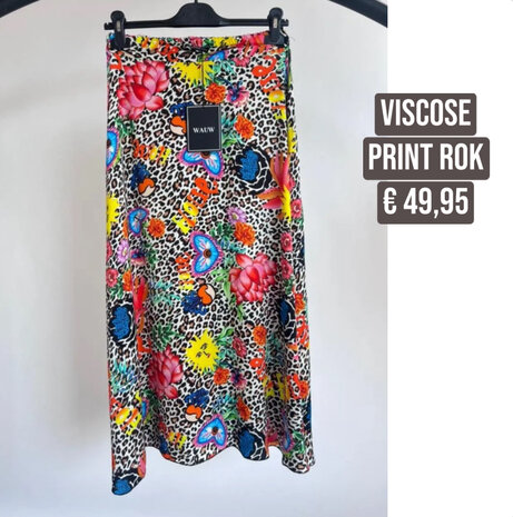 Sevanna viscose rok print 0.2 beige leopard