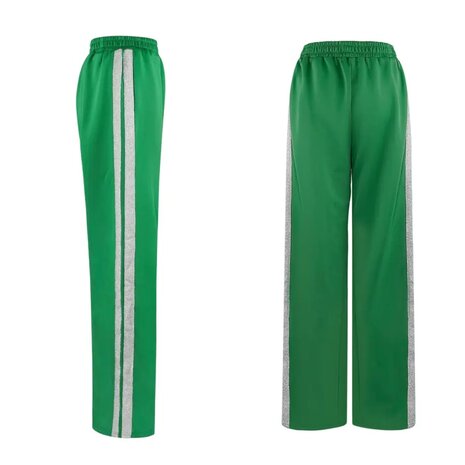 Gestreepte must have broek - groen