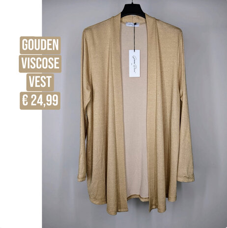 Froukje viscose vest goud