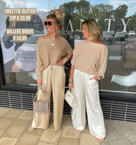 Glitter Sweetie sweater camel