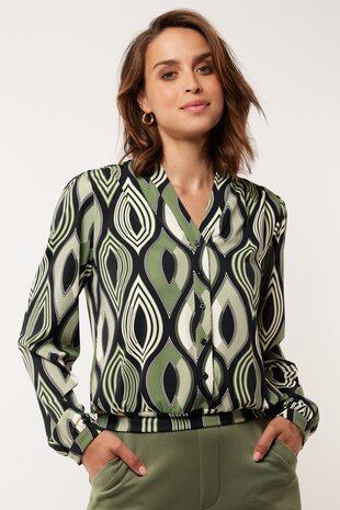 G Maxx Else blouse green/sand