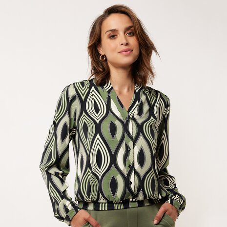 G Maxx Else blouse green/sand