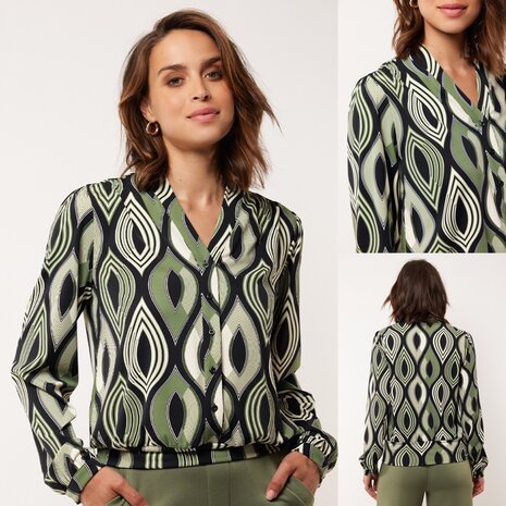 G Maxx Else blouse green/sand