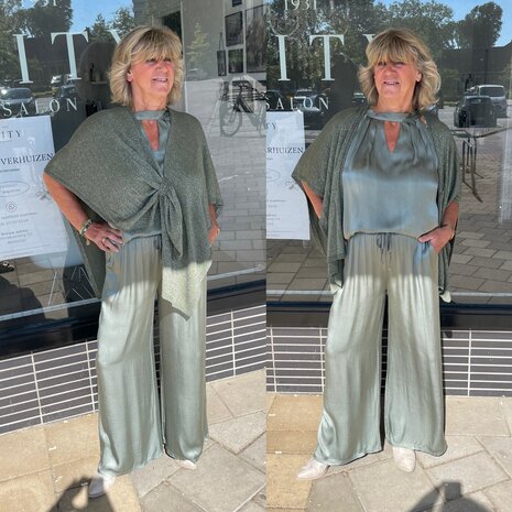 ARMY Viscose glitter omslag sjaal/poncho 